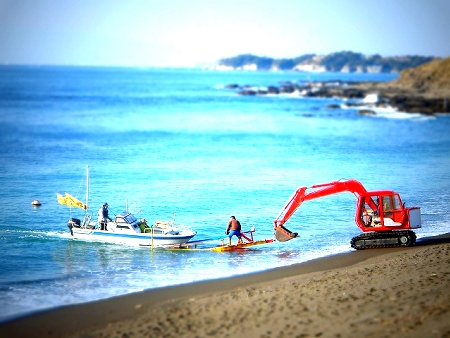 専用上下架トレーラー